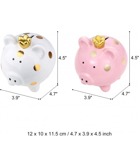 Ceramic Piggy Bank for Adults Spotted Pig Savings Money Jar for Coins Boys and Girls Birthday (Pink One Size) $43.33 - Kids' ...