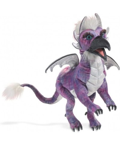 Beaked Dragon Hand Puppet Purple Black White $88.14 - Hand Puppets