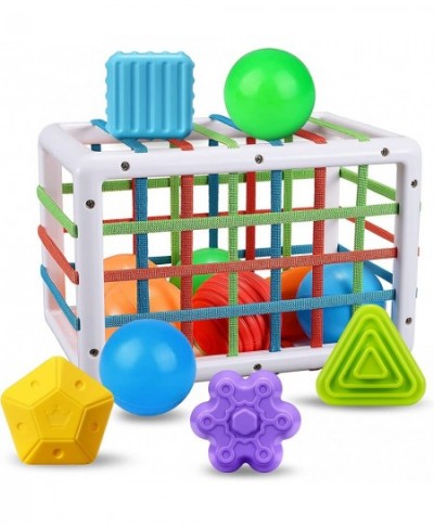 Baby Shape Sorting Toys Sensory Shape Sorting Toys Including Colorful Elastic Bands Sensory Bin with Balls & Blocks Best Baby...