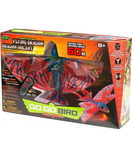 Go Go Bird - Red - Remote Control Flying Toy - Looks and Flies Like A Real Bird - Great Starting RC Toy for Boys and Girls (F...