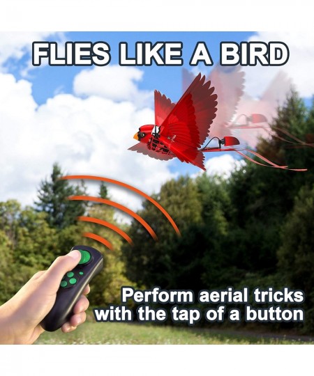 Go Go Bird - Red - Remote Control Flying Toy - Looks and Flies Like A Real Bird - Great Starting RC Toy for Boys and Girls (F...