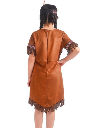 Girls Native American Costume Indian Fancy Dress for Halloween Mardi Gras Dress Up $26.93 - Kids' Costumes