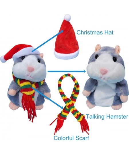 Talking Hamster Repeats What You Say Mimicry Pet Toy Plush Buddy Mouse with Interactive Function Gift for Kids Birthday and P...