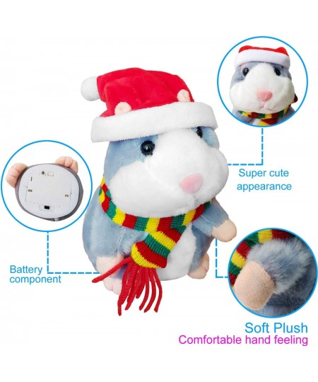 Talking Hamster Repeats What You Say Mimicry Pet Toy Plush Buddy Mouse with Interactive Function Gift for Kids Birthday and P...