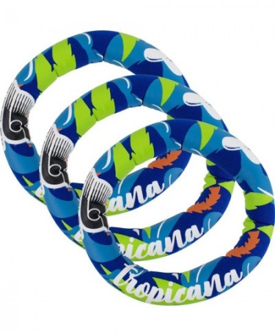 Tropical Wave Diving Rings | Neoprene Weighted Swimming Pool Game | Pack of Three Diving Toys | Water Toy Diving Hoops | Wate...