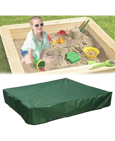 Sandbox Cover with Drawstring Square Dustproof Protection Beach Sandbox Canopy Waterproof Sandpit Pool Cover (Green 78.74" x ...