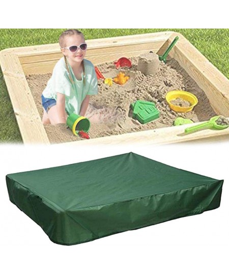 Sandbox Cover with Drawstring Square Dustproof Protection Beach Sandbox Canopy Waterproof Sandpit Pool Cover (Green 78.74" x ...