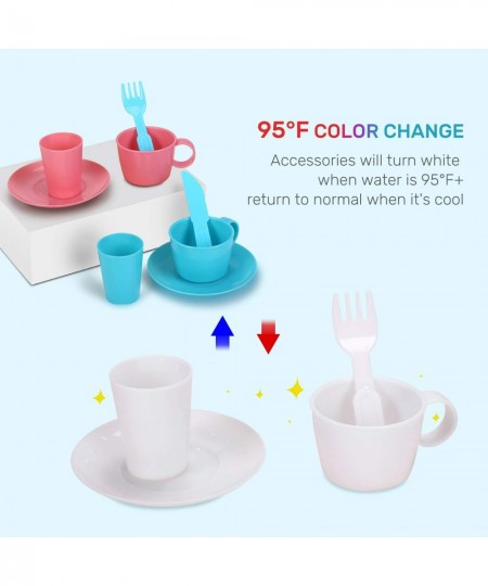 Color Changing Kitchen Sink Toys Children Heat Sensitive Electric Dishwasher Playing Toy with Running Water Automatic Water C...