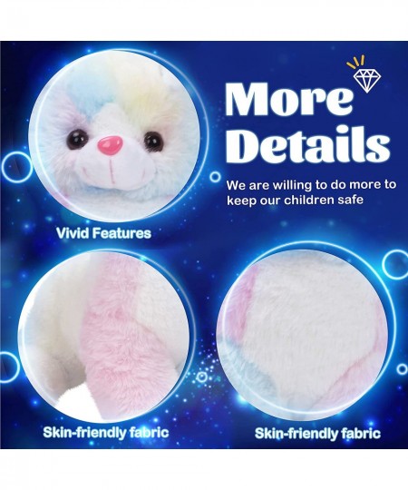 12’’ Light up Singing Rainbow Cat Stuffed Animals with LED Night Light Lullaby Glow in Dark Musical Soft Kitty Plush Snuggle ...