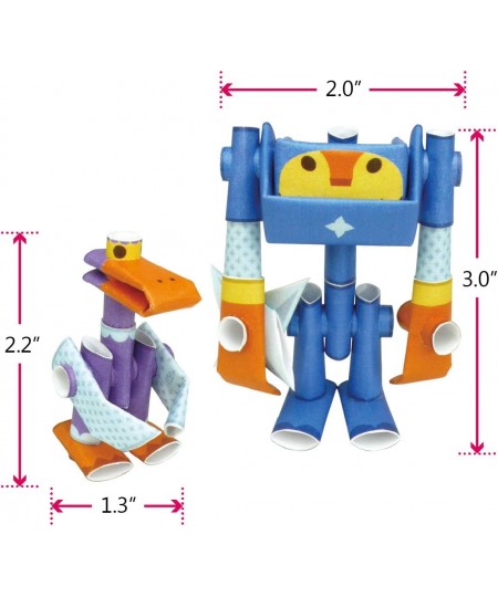 Smoke & Bill Ninja Mates - Japanese 3D Paper Puzzle DIY Robot kit for Kids and Origami Kit for Adults $38.77 - Craft Kits