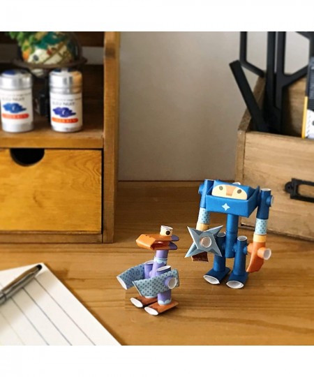 Smoke & Bill Ninja Mates - Japanese 3D Paper Puzzle DIY Robot kit for Kids and Origami Kit for Adults $38.77 - Craft Kits