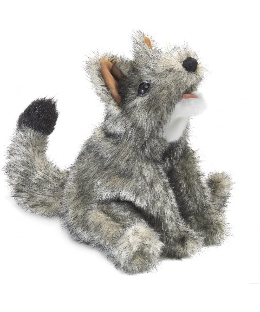 Small Coyote Hand Puppet Gray White Black $36.46 - Hand Puppets