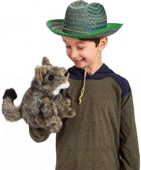 Small Coyote Hand Puppet Gray White Black $36.46 - Hand Puppets