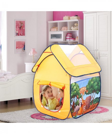 Zoo Kids Play Tent Indoor and Outdoor Play Games Tent Toddlers Pop-up Tent with Mesh Windows Foldable Play Tent for Boys and ...