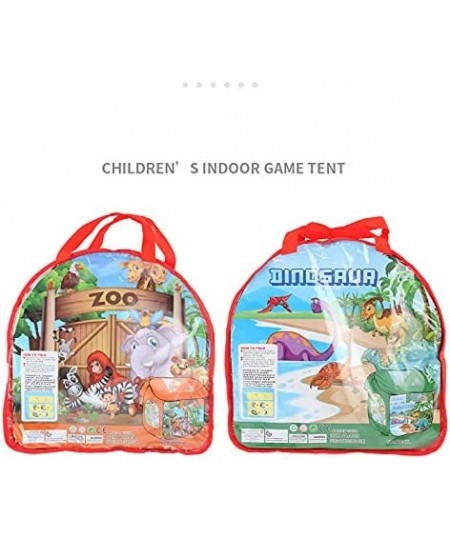 Zoo Kids Play Tent Indoor and Outdoor Play Games Tent Toddlers Pop-up Tent with Mesh Windows Foldable Play Tent for Boys and ...