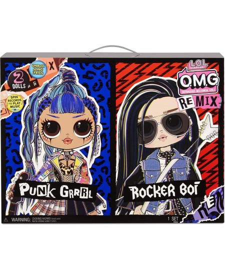 O.M.G. Remix Rocker Boi and Punk Grrrl 2 Pack – 2 Fashion Dolls with Music $87.51 - Dolls