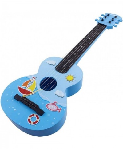 Toy Guitar 6 Metal String Acoustic Kids 26” Ukulele With Guitar Pick Rock Star Toy Musical Instrument Vibrant Sound And Blue ...