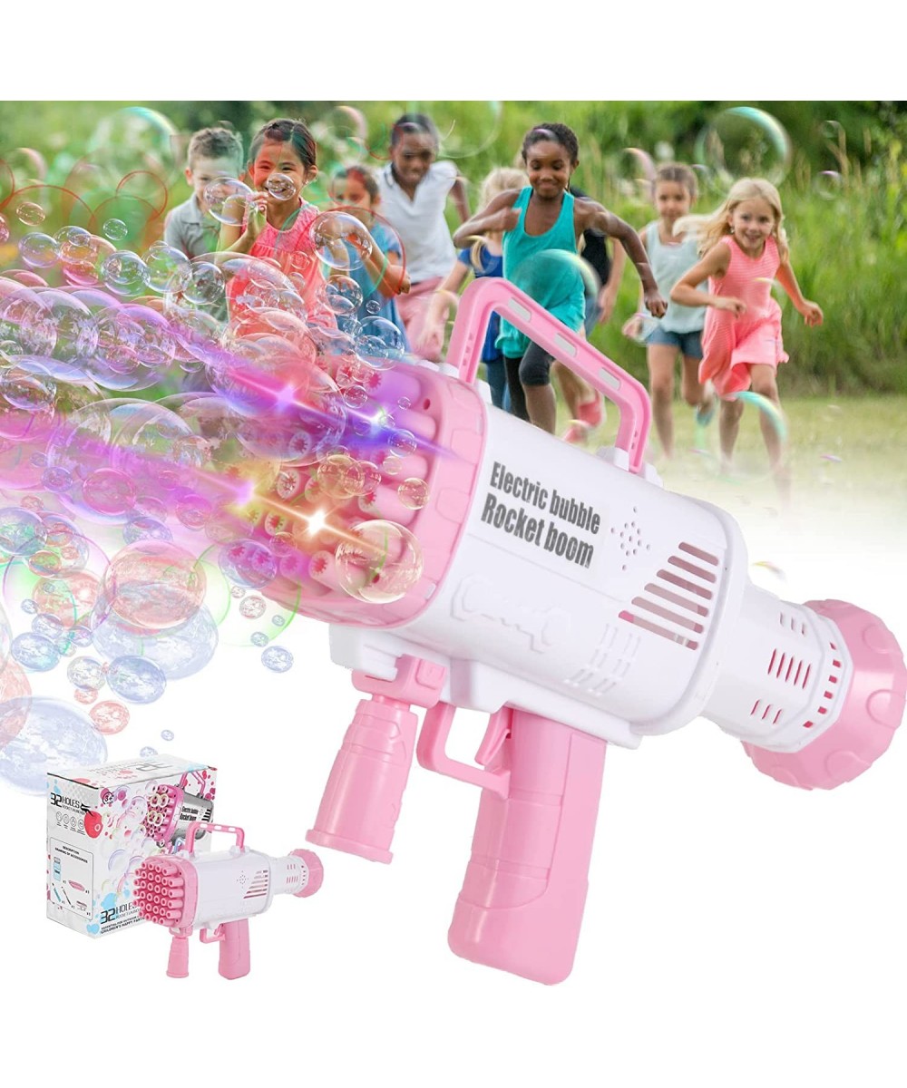 Outdoor Kids Toys Bazooka Bubble Gun Bubble Maker Blaster Machine with 32 Holes & LED Light Summer Toy for Boys Girls 32 Age ...