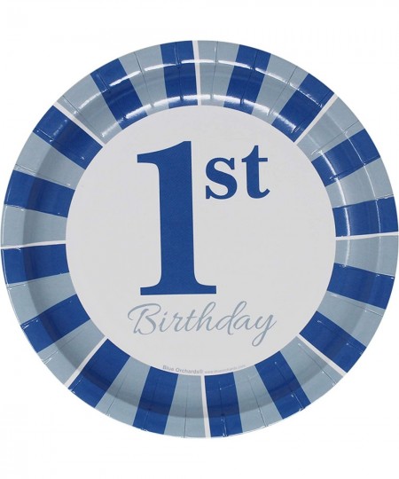 1st Birthday Value Party Supplies Pack (60 Pieces for 16 Guests) - First Birthday Decorations 1st Birthday Boy Party Plates F...