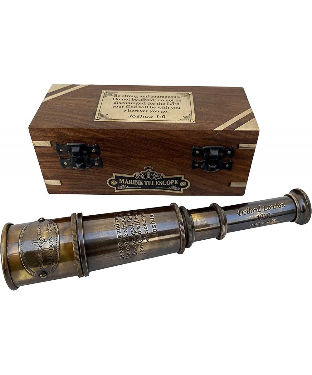 Be Strong and Courageous Do Not Be Afraid Engraved Telescope with Wooden Box The Scripture Joshua 1:9 Engraved Gifts Confirma...