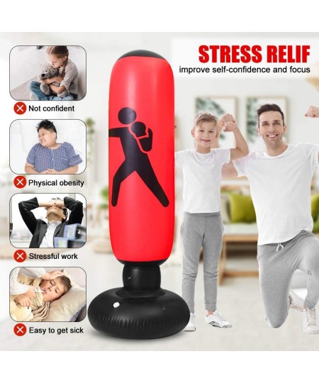 Christmas Inflatable Punching Bag for Kids Boxing Bag for Kids and Adults Kids Punching Bag with Stand Bounce Back Free Stand...