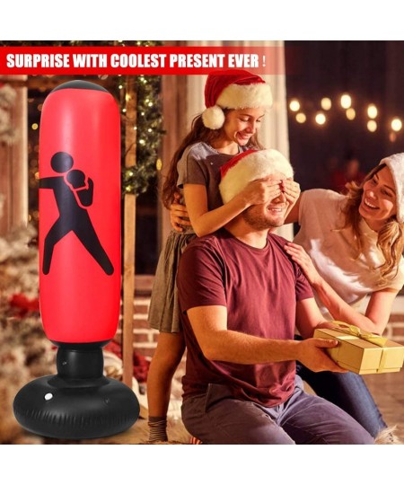 Christmas Inflatable Punching Bag for Kids Boxing Bag for Kids and Adults Kids Punching Bag with Stand Bounce Back Free Stand...