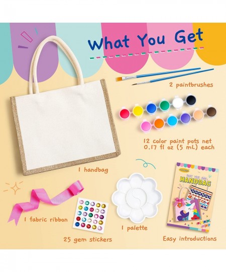 Painting Kit Paint Your Own Handbag Arts and Crafts for Girls Art Activities & DIY Personalized Handbag Great Gifts for Girls...