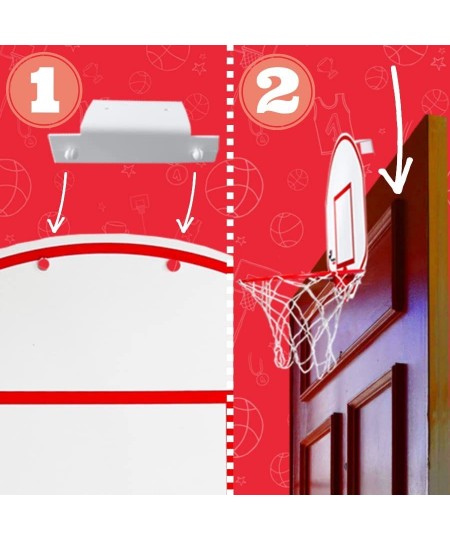 Mini Basketball Hoop - Indoor Basketball Hoop – Durable Plastic Basketball Hoop Indoor for Kids and Adults – No Assembling – ...