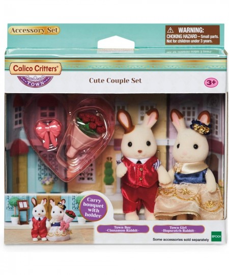 Town Series Cute Couple Set Set of 2 Collectible Doll Figures with Fashion and Floral Accessories $40.47 - Doll Playsets