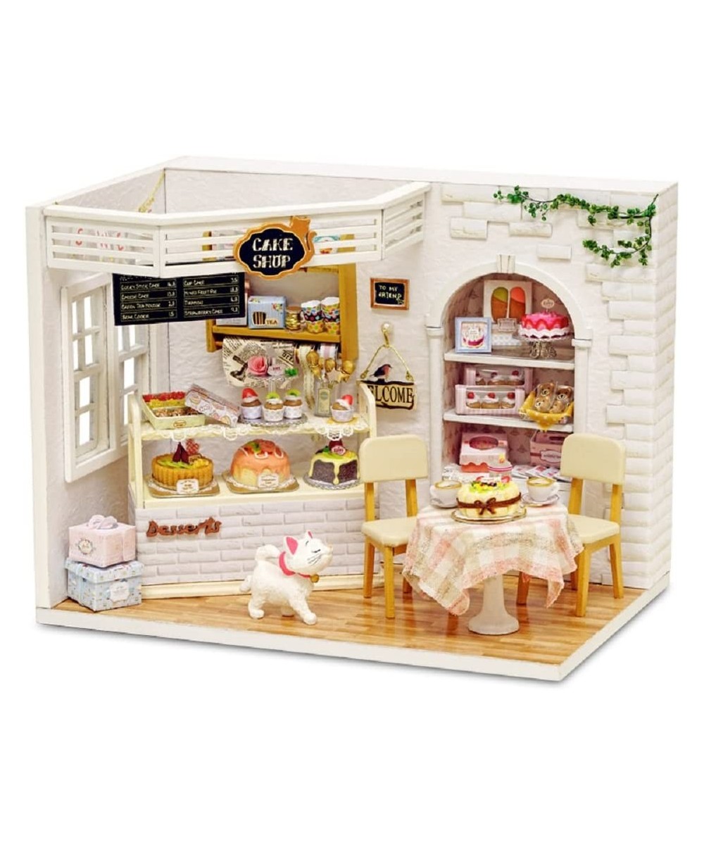 Dollhouse Miniature DIY House Kit Creative Room with Furniture and Glass Cover for Romantic Artwork Gift(Diary of Cake) $31.6...