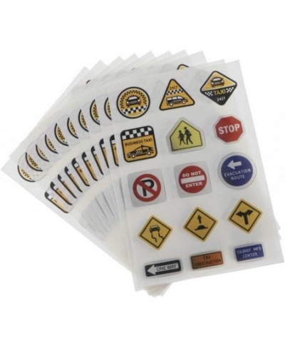 10 Sheets Fun Road Tape for Car Toys Traffic Sign Stickers for Playing and Learning Perfect to Develop Your Kids Imagination ...