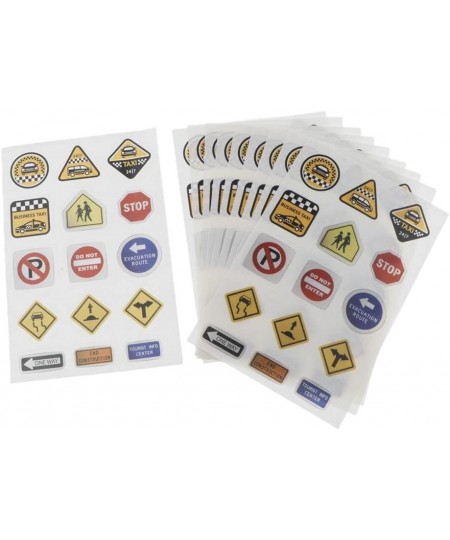 10 Sheets Fun Road Tape for Car Toys Traffic Sign Stickers for Playing and Learning Perfect to Develop Your Kids Imagination ...