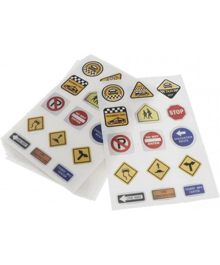 10 Sheets Fun Road Tape for Car Toys Traffic Sign Stickers for Playing and Learning Perfect to Develop Your Kids Imagination ...