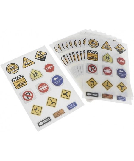 10 Sheets Fun Road Tape for Car Toys Traffic Sign Stickers for Playing and Learning Perfect to Develop Your Kids Imagination ...