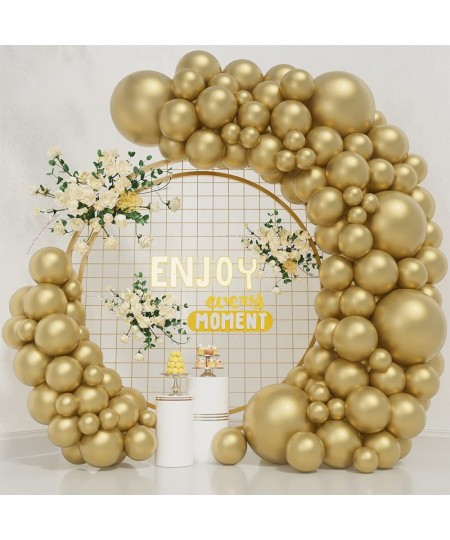 Metallic Gold Balloons Different Sizes 65pcs Gold Balloon Garland Arch Kit 5/10/12/18 Inch Chrome Gold Latex Balloons for Gra...