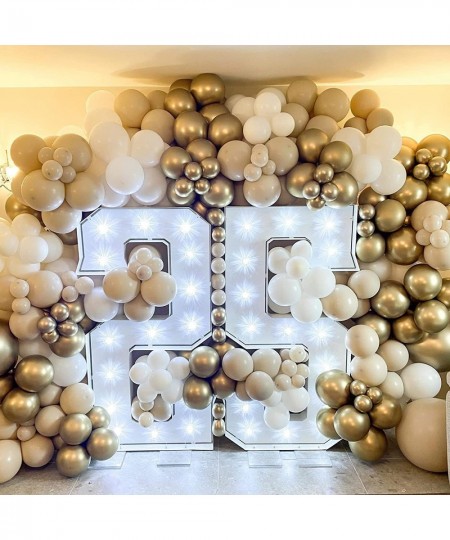 Metallic Gold Balloons Different Sizes 65pcs Gold Balloon Garland Arch Kit 5/10/12/18 Inch Chrome Gold Latex Balloons for Gra...