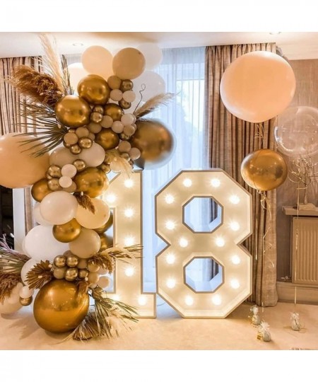 Metallic Gold Balloons Different Sizes 65pcs Gold Balloon Garland Arch Kit 5/10/12/18 Inch Chrome Gold Latex Balloons for Gra...