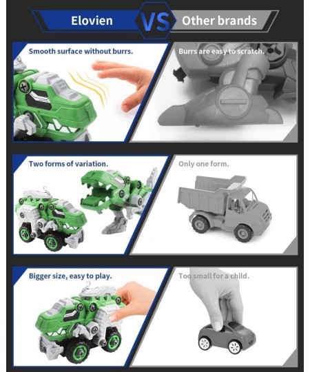 Take Apart Dinosaur Toys for Kids 3-5 5-7 2-in-1 Transforming Dinosaur Car Toys STEM Construction Building Kids Toys Gifts fo...