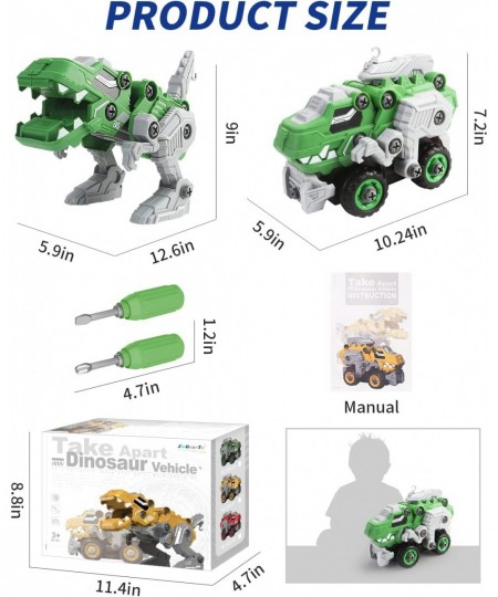 Take Apart Dinosaur Toys for Kids 3-5 5-7 2-in-1 Transforming Dinosaur Car Toys STEM Construction Building Kids Toys Gifts fo...