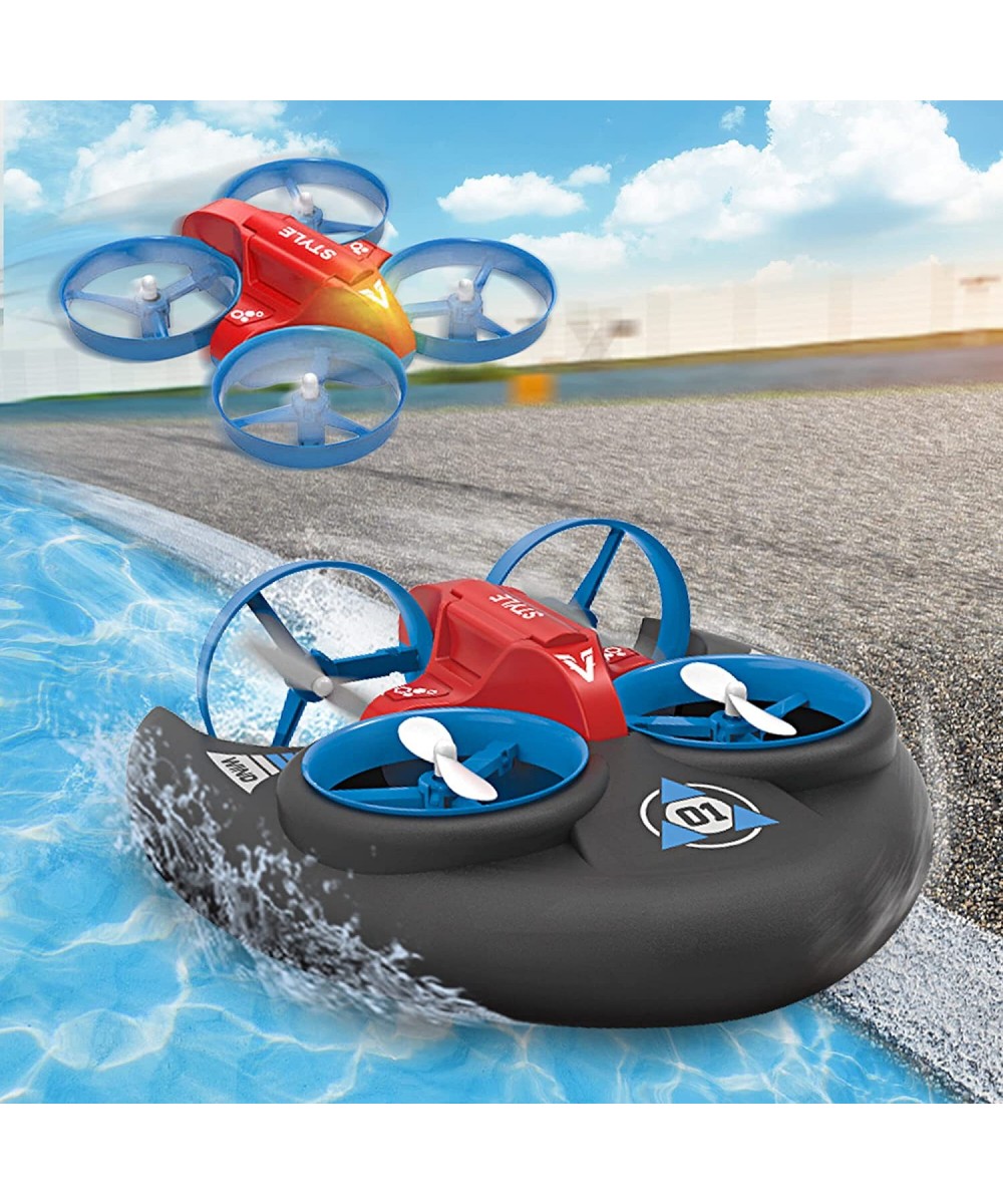 3 in 1 Water Land and Air RC Boat Toys for Boys 2.4 GHz High Speed Remote Control Boat Kids Drone 360° Spin and Flip RC-Hover...