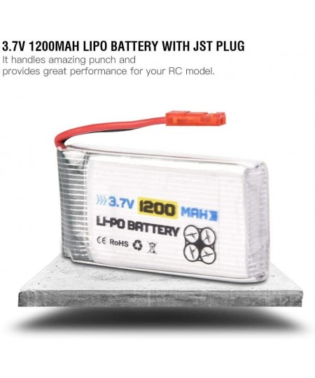 RC LiPo Battery ENGPOW 3.7V 1200mAh Rechargeable LiPo Battery with JST Plug RC Accessory Part(3pc) $22.90 - Hobby Remote & Ap...