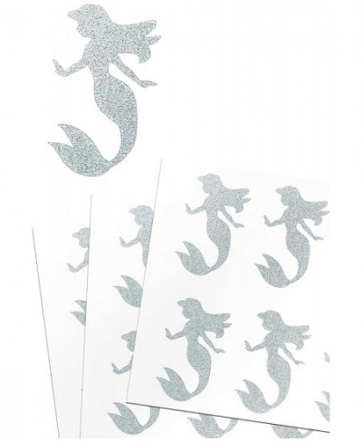 Mermaid Birthday Party Stickers for Décoration Scrapbooking Arts and Crafts 2 inch ( 50mm ) in Silver - 80 Pack $17.34 - Kids...