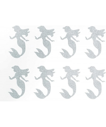 Mermaid Birthday Party Stickers for Décoration Scrapbooking Arts and Crafts 2 inch ( 50mm ) in Silver - 80 Pack $17.34 - Kids...