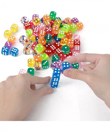 Dice Game Colored Dice 14mm D6 Dice for Bunco Games Activity Casino Theme Party Favors Toy Gifts -100pcs $19.42 - Dice Games