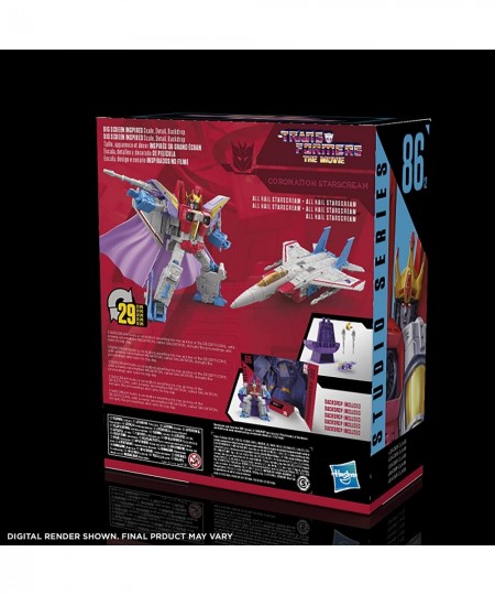 Studio Series 86-12 Leader Class The Transformers: The Movie 1986 Coronation Starscream Action Figure Ages 8 and Up 8.5-inch ...