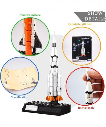 Astronaut Shuttle Rocket Launch Building Kit 2PCS Space Station Transport Rocket Building Block Assembly Science Educational ...