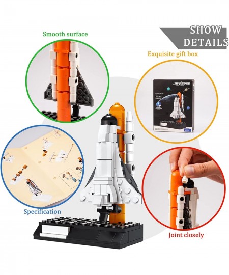 Astronaut Shuttle Rocket Launch Building Kit 2PCS Space Station Transport Rocket Building Block Assembly Science Educational ...