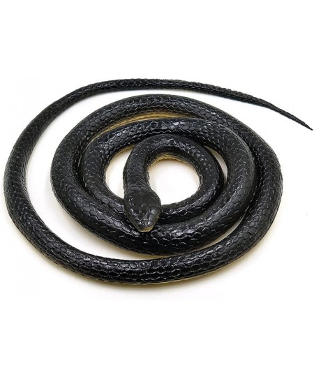 Lifelike Rubber Black Fake Snake Looks Like Real Gag Gift Prank Joke 52 Inch for Halloween Party April Fool's Day Scare Frien...