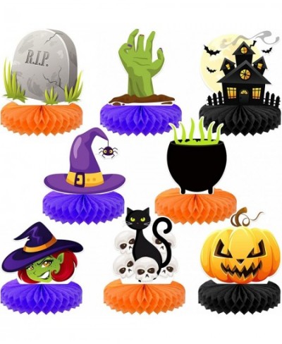 Halloween Honeycomb Decorations - Pack of 9 | Halloween Honeycomb Centerpieces for Halloween Party Decorations | Halloween Ce...