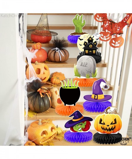 Halloween Honeycomb Decorations - Pack of 9 | Halloween Honeycomb Centerpieces for Halloween Party Decorations | Halloween Ce...